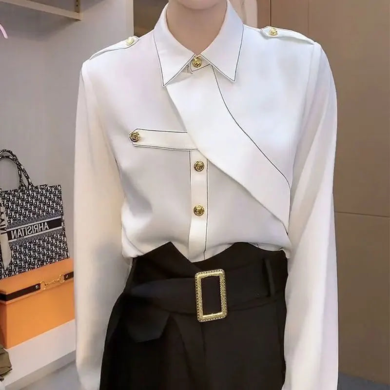 Elegance Envy Asymmetrische Blouse