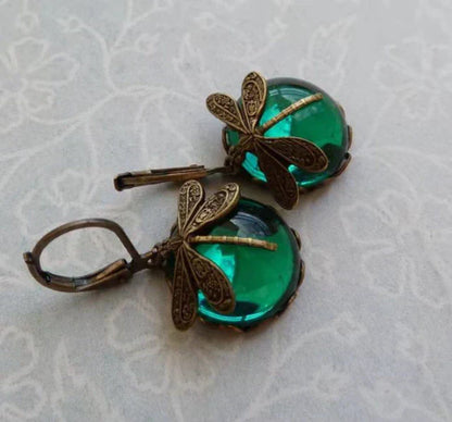 Oorbellen Kristal Goud Vintage Stijl