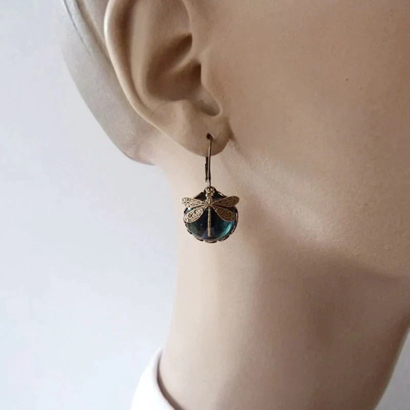 Oorbellen Kristal Goud Vintage Stijl