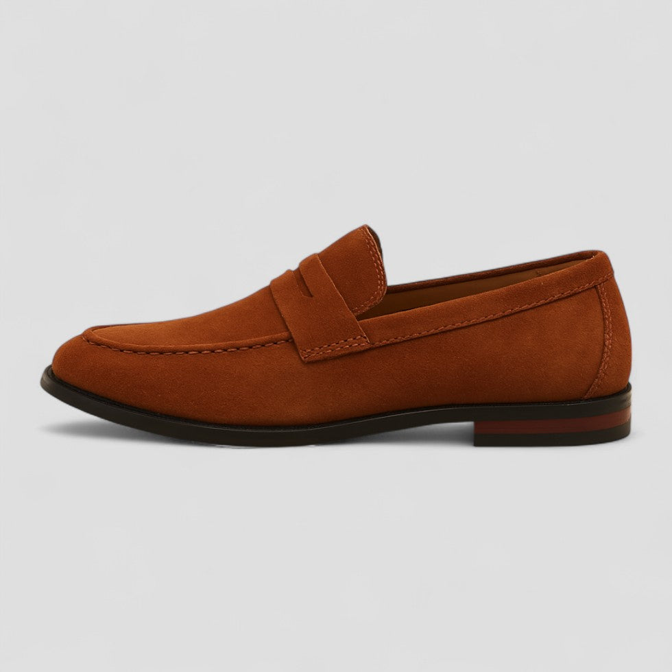 Penny Suede Old Money Loafers voor heren in casual stijl 1