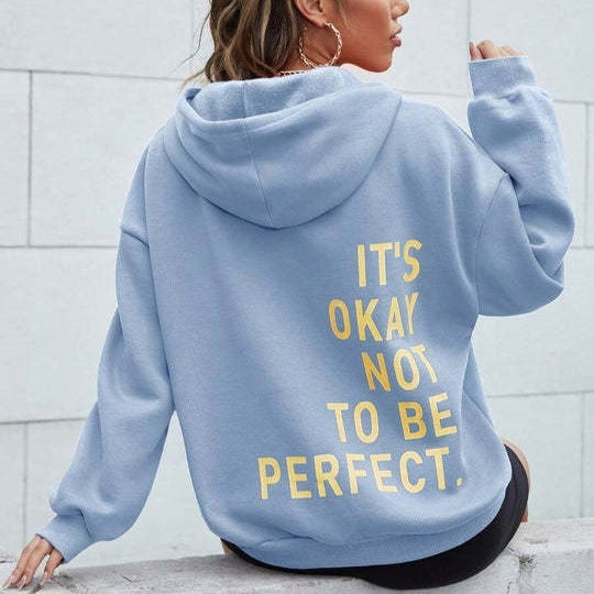 Dames Hoodie Warm Met Statement Print en Tijdloze Stijl