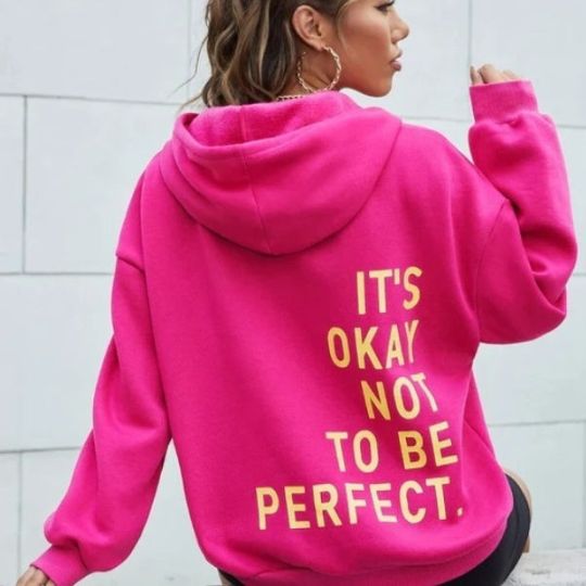 Dames Hoodie Warm Met Statement Print en Tijdloze Stijl
