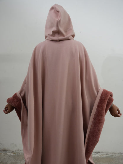 Fleece Poncho met Capuchon Luxe Warm en Zacht