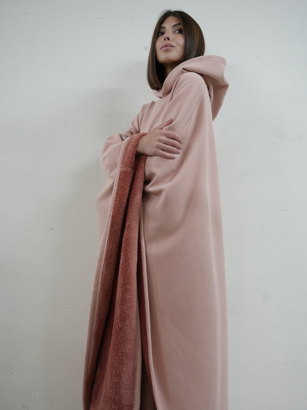Fleece Poncho met Capuchon Luxe Warm en Zacht