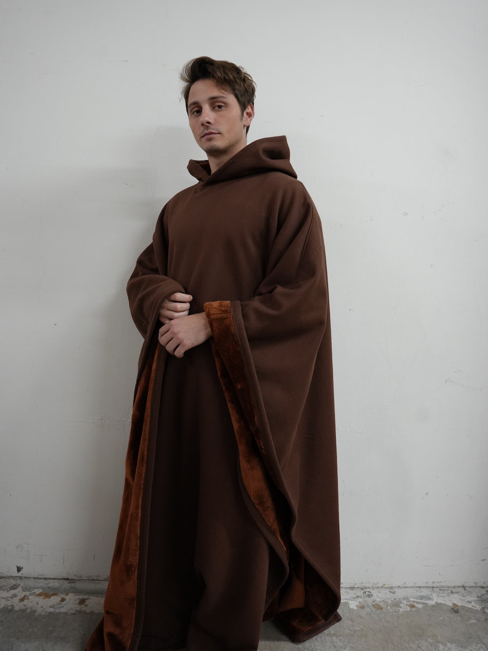 Fleece Poncho met Capuchon Luxe Warm en Zacht