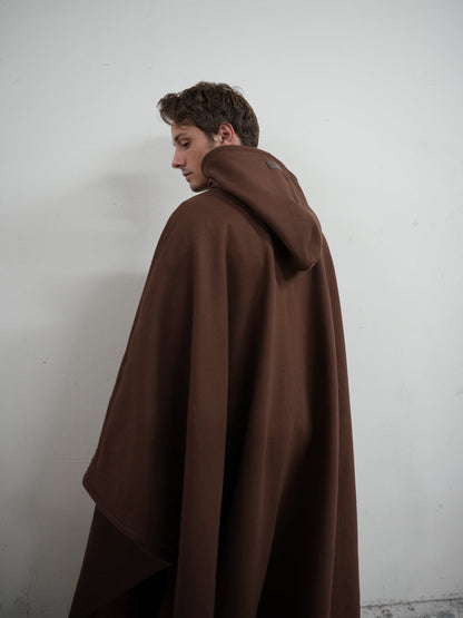Fleece Poncho met Capuchon Luxe Warm en Zacht