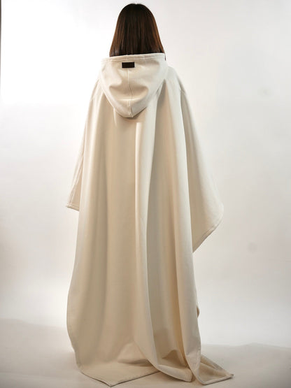 Fleece Poncho met Capuchon Luxe Warm en Zacht