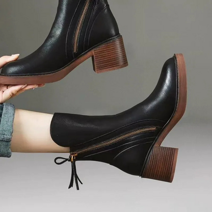 Cowboy Laarzen Dames Zwarte Blockhak Moderne Stijl