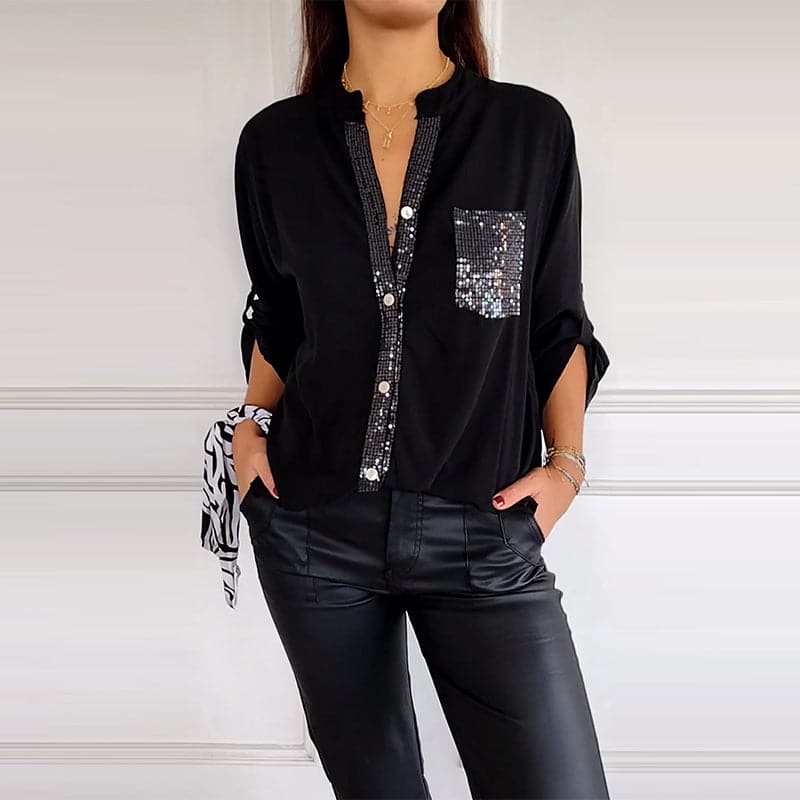 Leonora | Top casual con patchwork