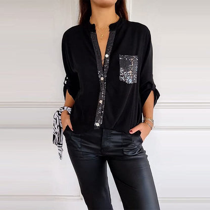 Leonora | Top casual con patchwork