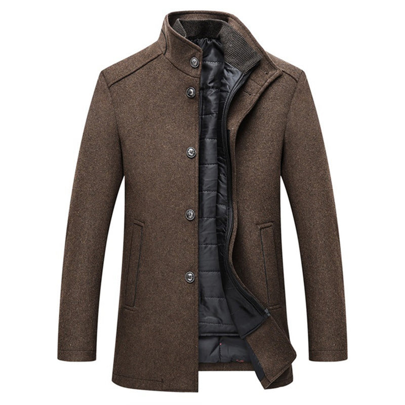 Heren Winterjas Polyester Warme Elegante Fit - Mode Vibes