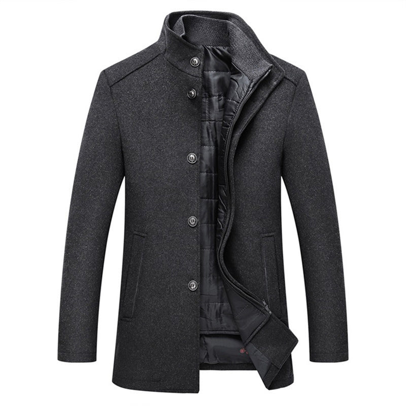 Heren Winterjas Polyester Warme Elegante Fit