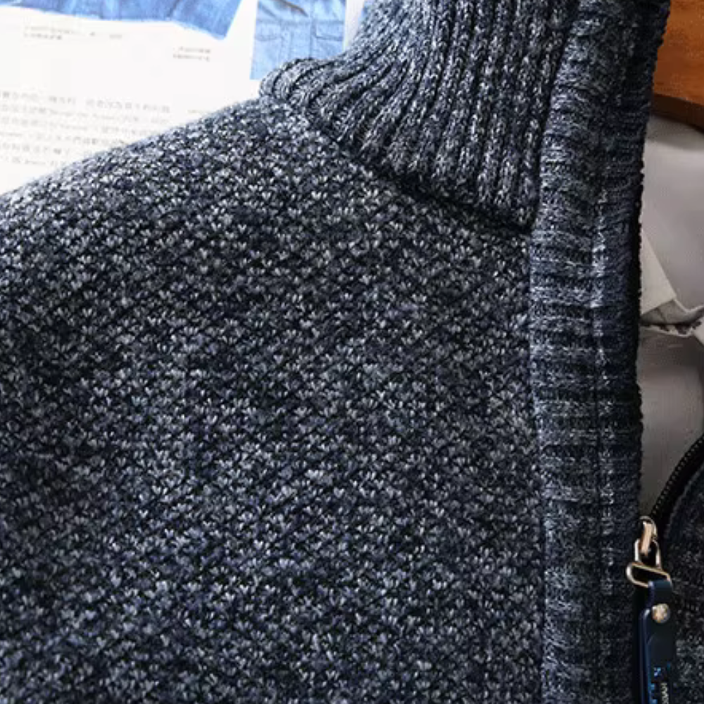 Herentrui Hoge Hals Ritssluiting Warm en Comfortabel