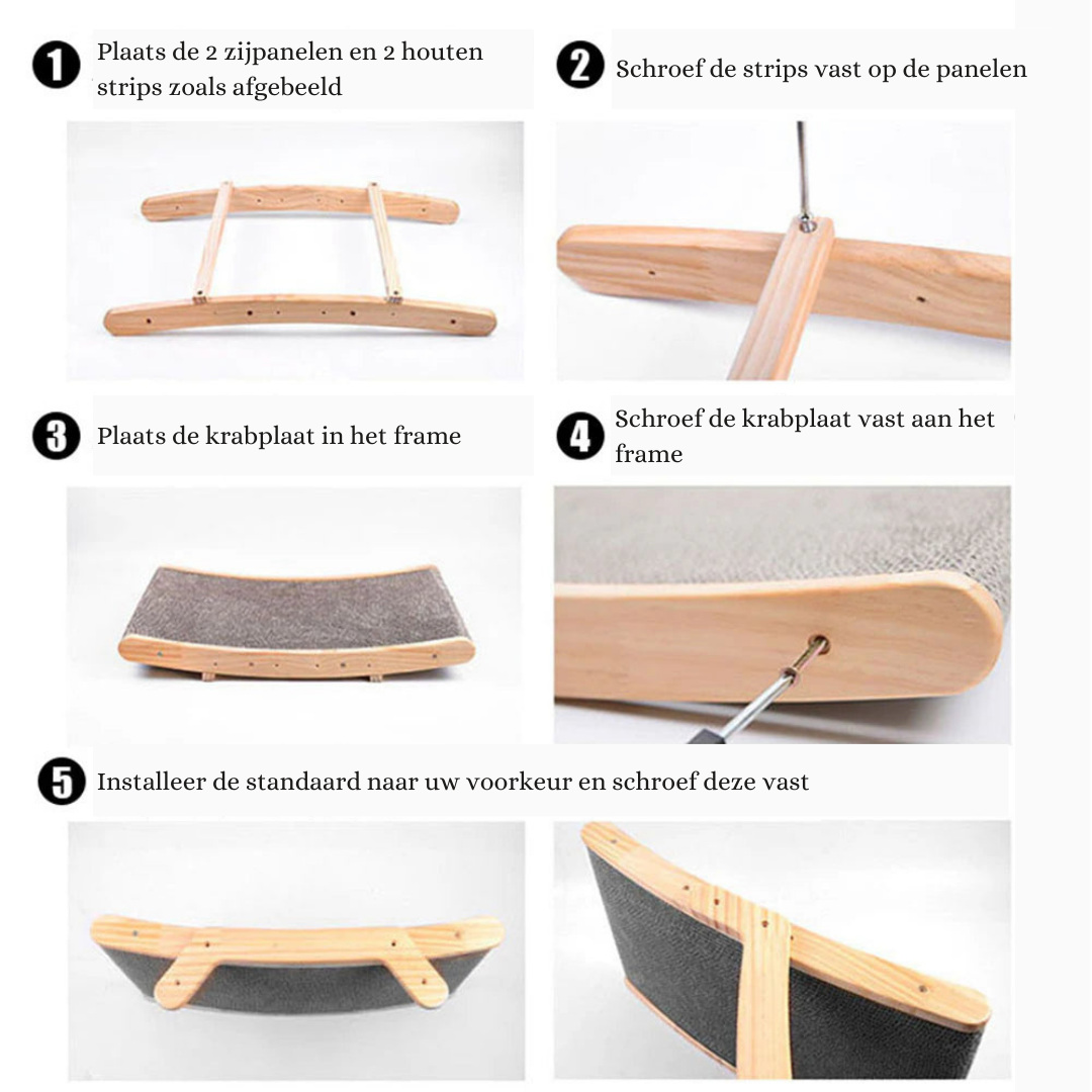 Krabpaal en Ligstoel voor Katten 3-in-1 Design