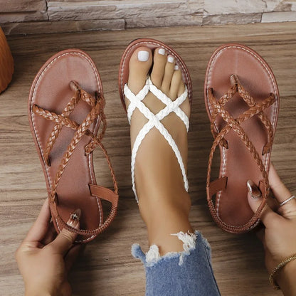 Elegante Zomer Gevlochten Sandalen voor Vrouwen