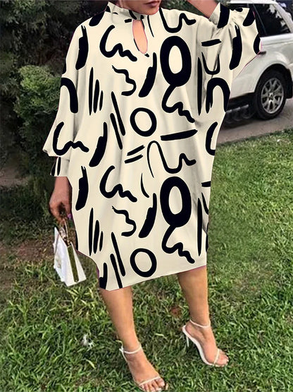 Luminea Plus Size Zomerjurk met Skeletpatroon