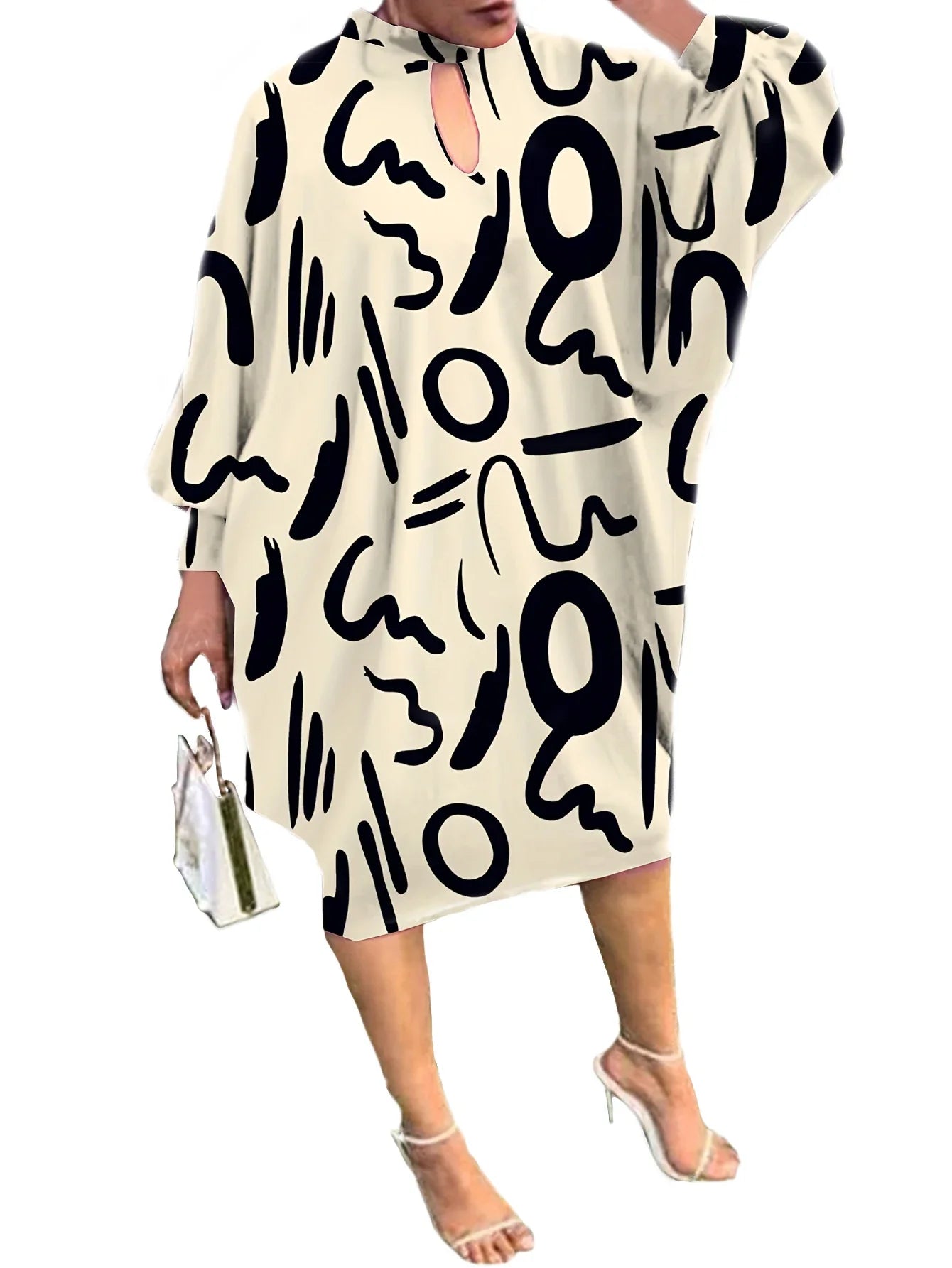 Luminea Plus Size Zomerjurk met Skeletpatroon