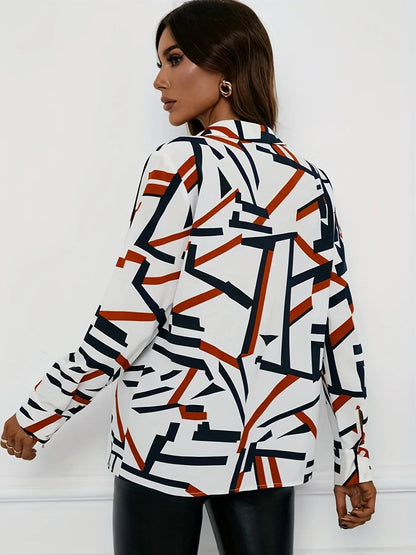 Plus Size Geometrische Print Blouse