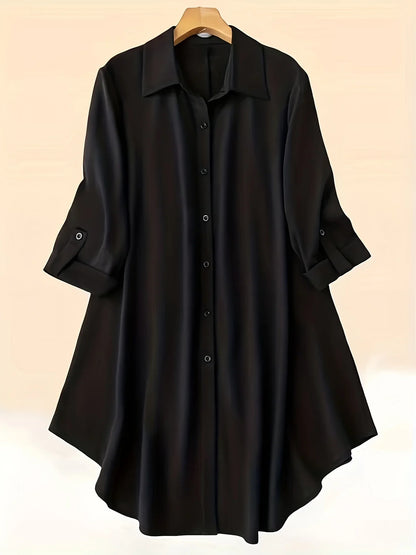 BellaVive Plus-Size Lange Mouwen Casual Shirt