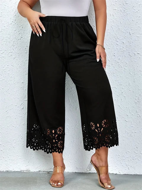ModeLuxe Plus Size Wijde Pijpen Broek