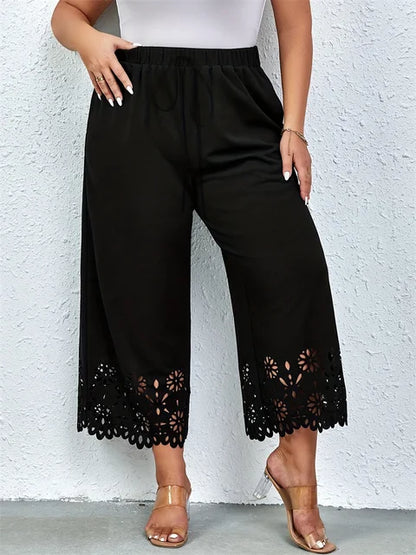 ModeLuxe Plus Size Wijde Pijpen Broek