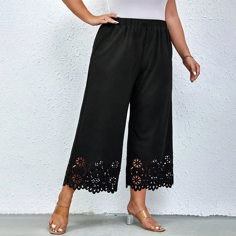 ModeLuxe Plus Size Wijde Pijpen Broek