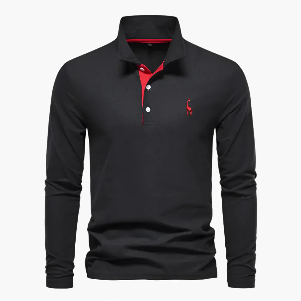 Polo Overhemd Heren Strak Fit Contrasterend Detail - Mode Vibes