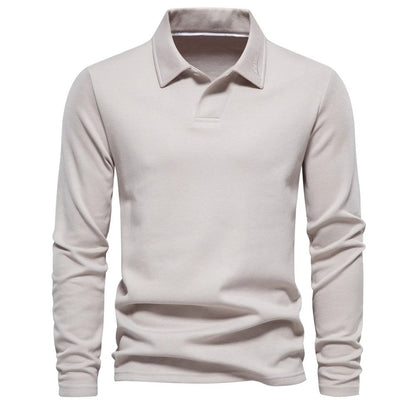 Polo Overhemd Heren Lange Mouw Klassieke Stijl - Mode Vibes