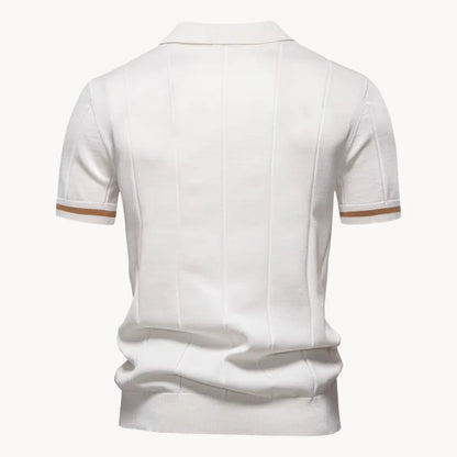Polo met korte rits en klassieke kraag