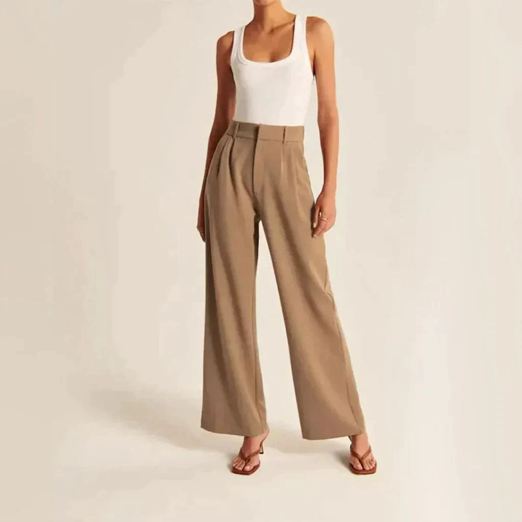 Luna Wijde Pijp Broek voor Ontspannen Chic