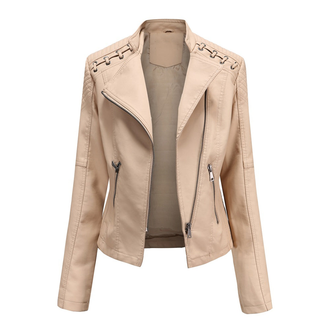 Leren Jack Dames Trendy Biker Stijl