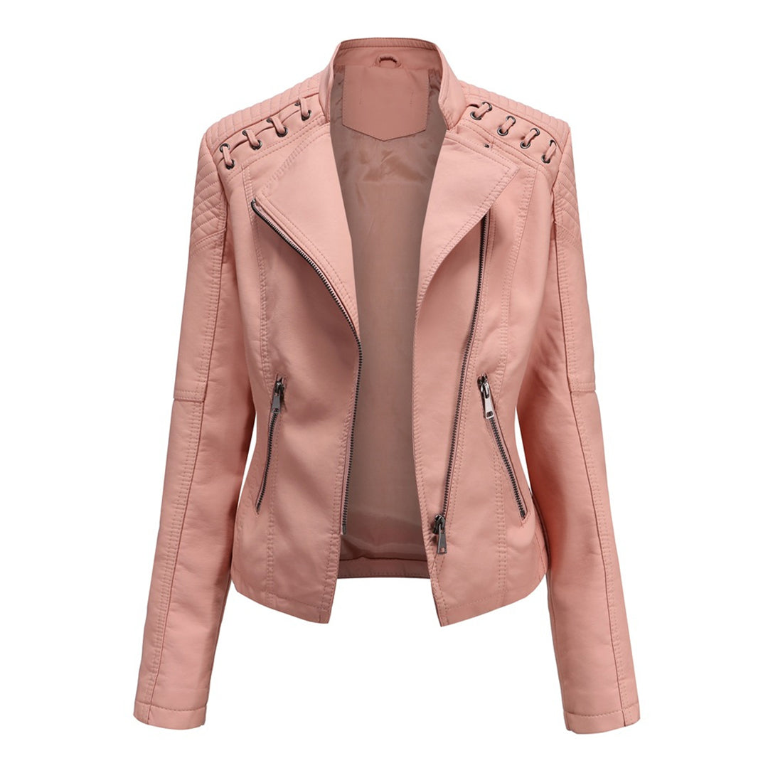 Leren Jack Dames Trendy Biker Stijl
