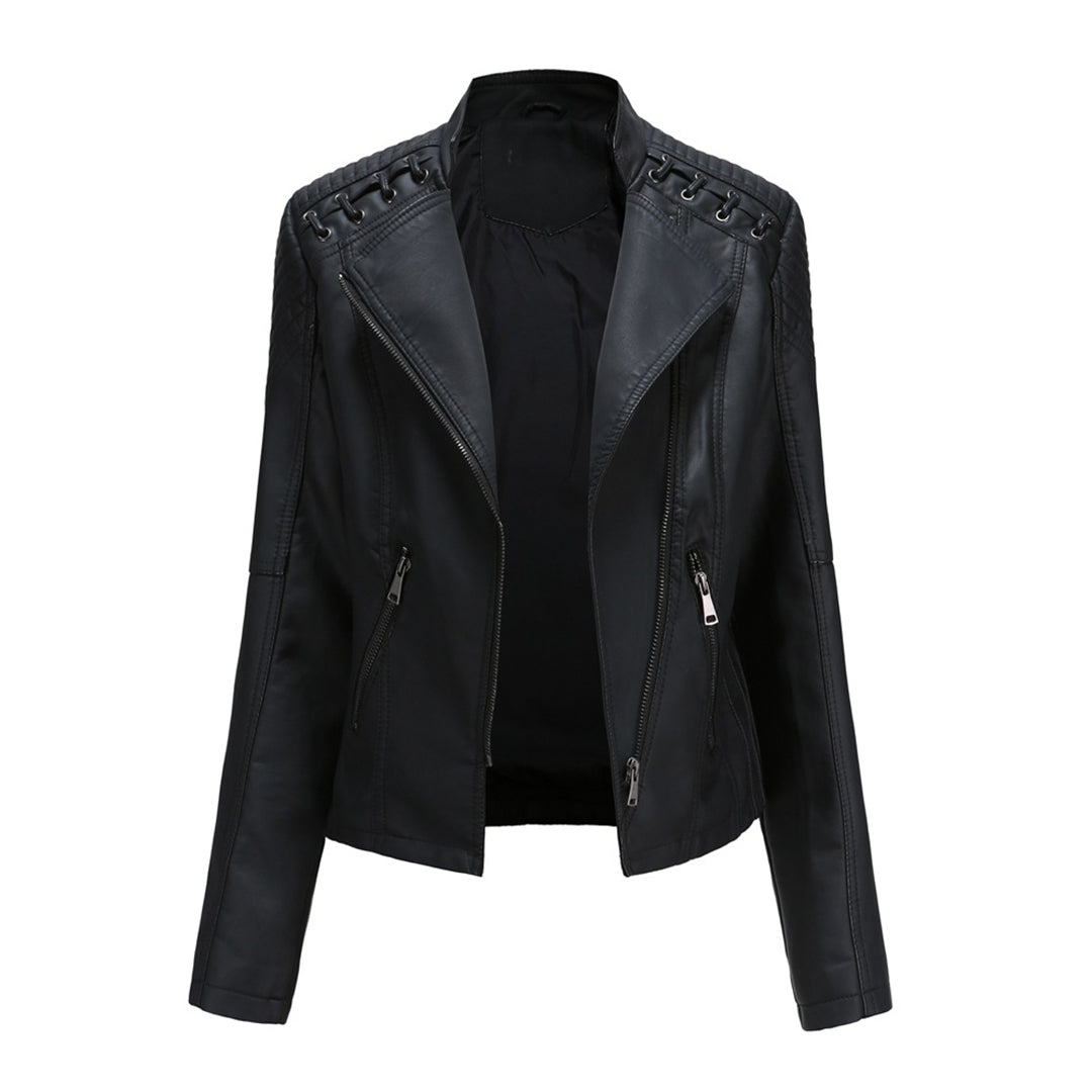 Leren Jack Dames Trendy Biker Stijl - Mode Vibes