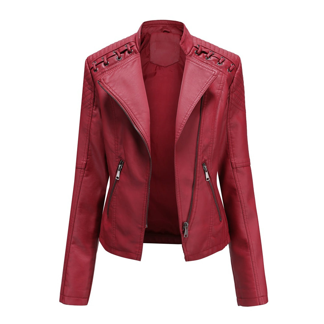 Leren Jack Dames Trendy Biker Stijl