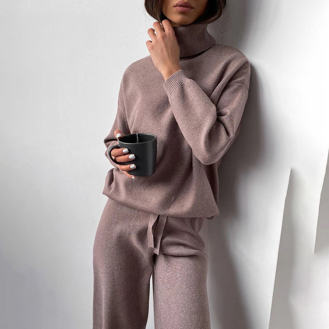 Dames Set met Coltrui en Broek – Comfortabel & Elegant voor Dagelijks Gebruik