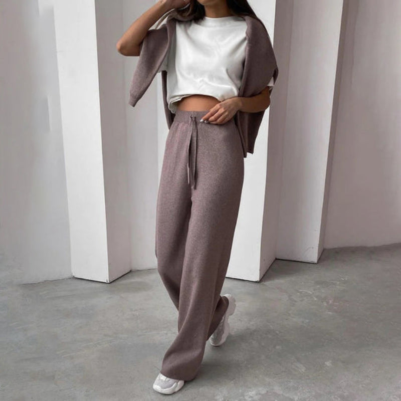 Dames Set met Coltrui en Broek – Comfortabel & Elegant voor Dagelijks Gebruik