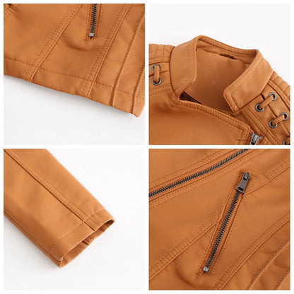 Leren Jack Dames Trendy Biker Stijl