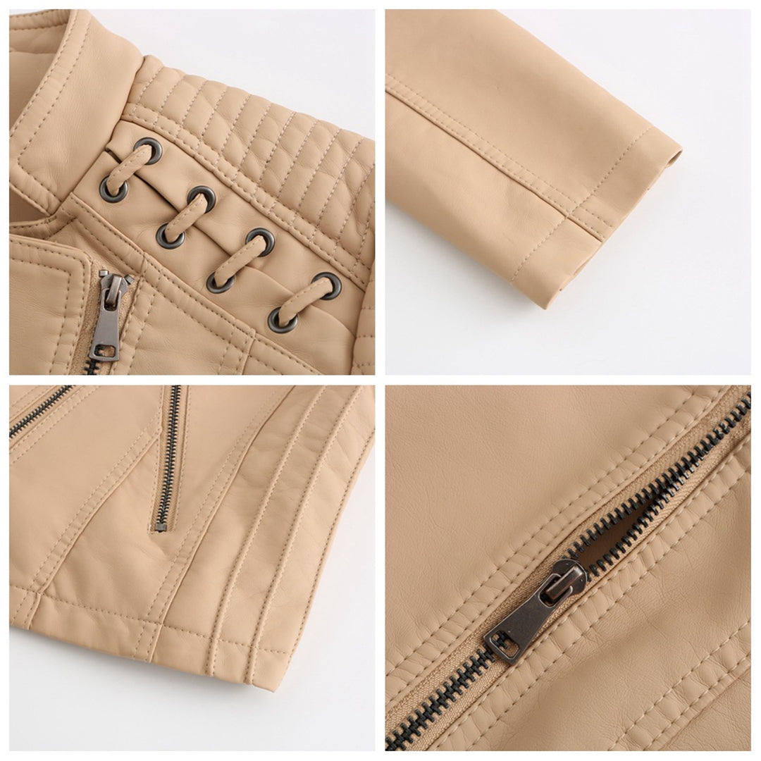 Leren Jack Dames Trendy Biker Stijl