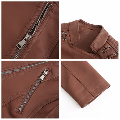 Leren Jack Dames Trendy Biker Stijl