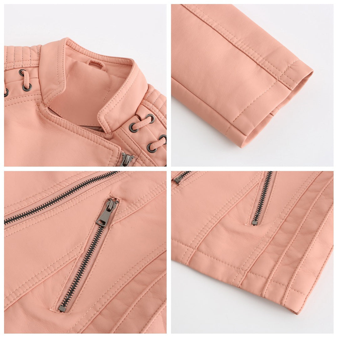 Leren Jack Dames Trendy Biker Stijl