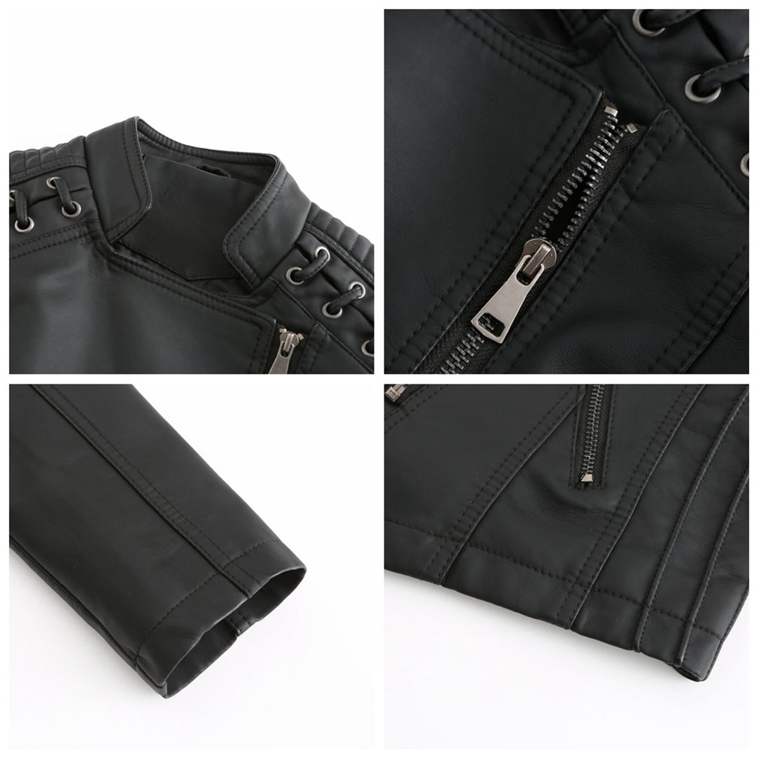 Leren Jack Dames Trendy Biker Stijl