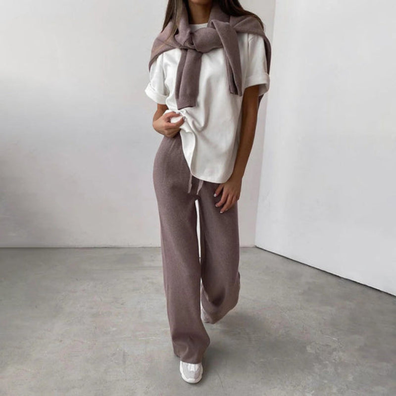 Dames Set met Coltrui en Broek – Comfortabel & Elegant voor Dagelijks Gebruik