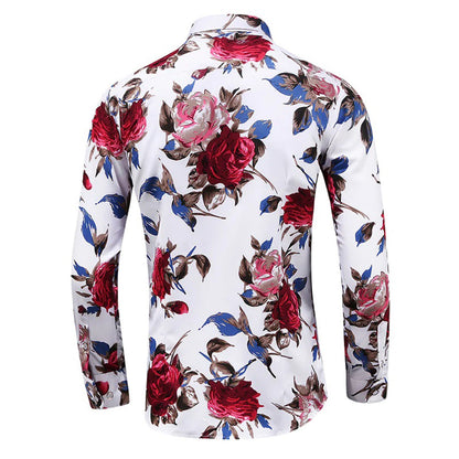 Mannen Overhemd Bloemenprint Casual Stijl
