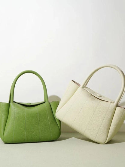 Groene Leren Tas Stijlvol Minimalistisch Design