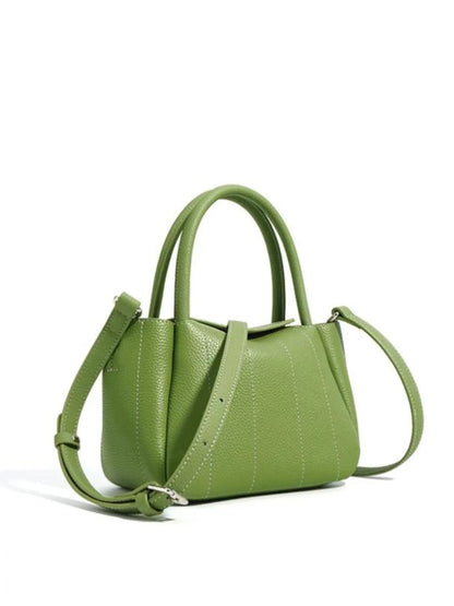 Groene Leren Tas Stijlvol Minimalistisch Design