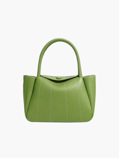 Groene Leren Tas Stijlvol Minimalistisch Design - Mode Vibes