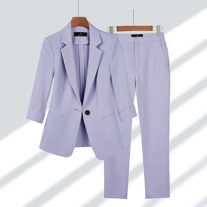 Elegante Damesset met Broche en Oorbellen