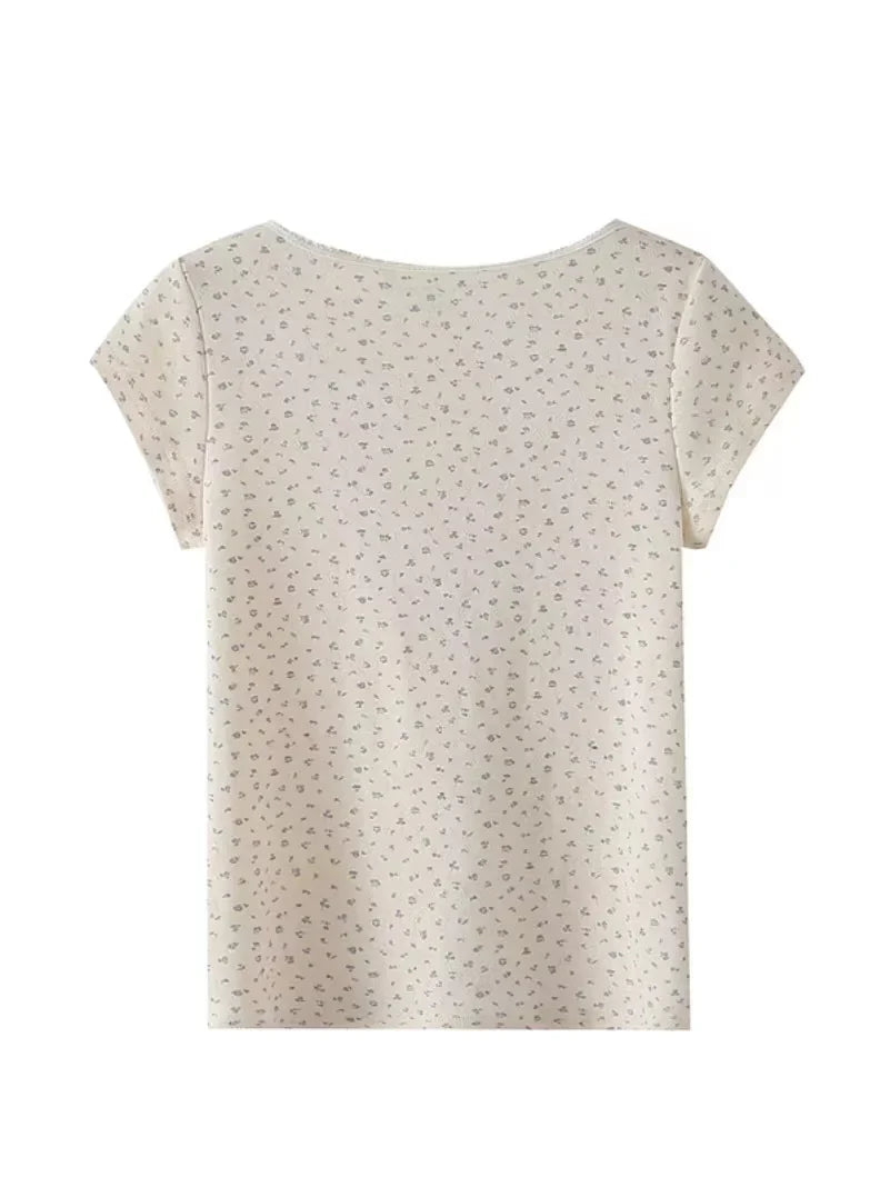 BelleFleur Zomerse Bloemenprint Korte T-shirts