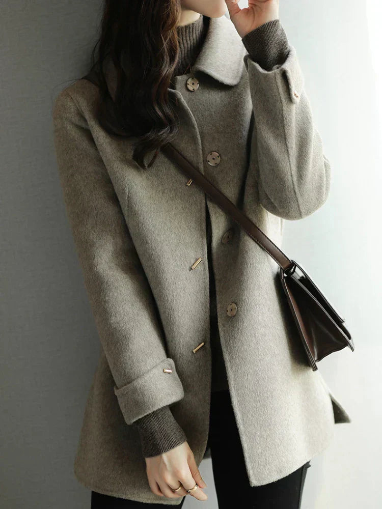 Dames Jas Wolmix Elegante Warme Wintercoat