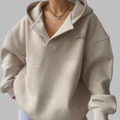 Dames Hoodie Met Korte Mouwen en Leuke Print